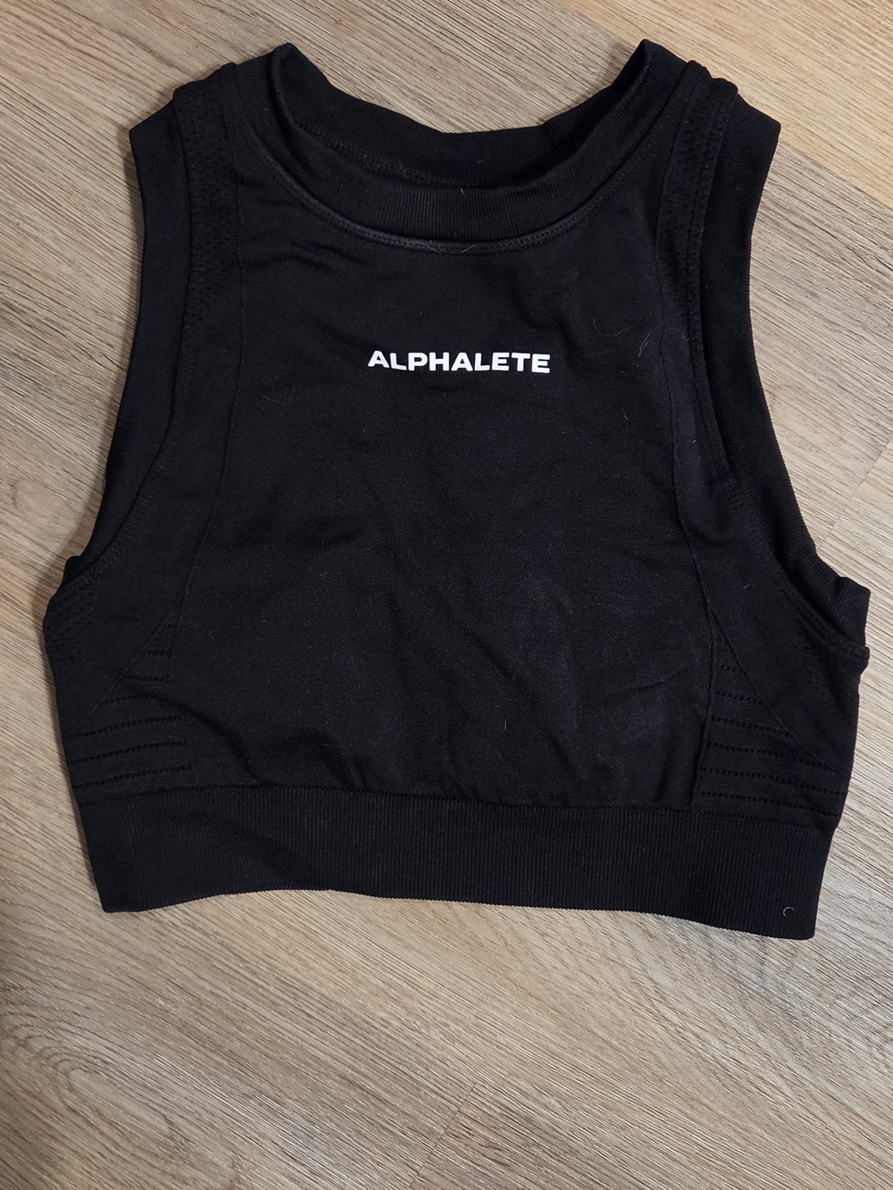 Alphalete Black Cropped Tank